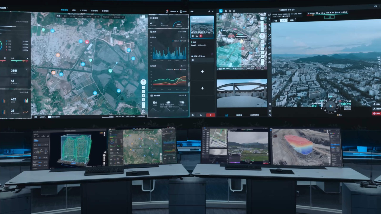 DJI FlightHub 2 平台官方演示图，非微动项目截图
